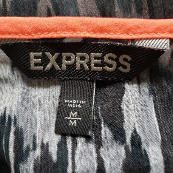 Express Semi Sheer Cold Shoulder Top Medium Y2K Whimsigoth Goth Witchy Dark M - Picture 11 of 12